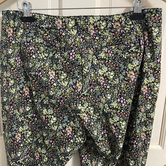J Jill Live In Chino Size 16 Petite Floral Trouser Straight Leg Cadual - Picture 8 of 10